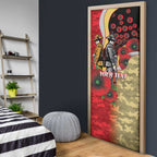 Redcliffe Dolphins ANZAC Personalised Door Cover Lest We Forget Poppy Camo