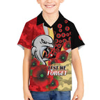 Redcliffe Dolphins ANZAC Personalised Hawaiian Shirt Lest We Forget Poppy Camo