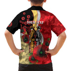 Redcliffe Dolphins ANZAC Personalised Hawaiian Shirt Lest We Forget Poppy Camo