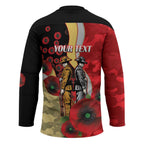 Redcliffe Dolphins ANZAC Personalised Hockey Jersey Lest We Forget Poppy Camo