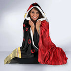 Redcliffe Dolphins ANZAC Personalised Hooded Blanket Lest We Forget Poppy Camo