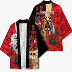 Redcliffe Dolphins ANZAC Personalised Kimono Lest We Forget Poppy Camo