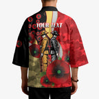 Redcliffe Dolphins ANZAC Personalised Kimono Lest We Forget Poppy Camo
