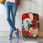 Redcliffe Dolphins ANZAC Personalised Luggage Cover Lest We Forget Poppy Camo