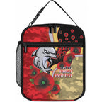 Redcliffe Dolphins ANZAC Personalised Lunch Bag Lest We Forget Poppy Camo
