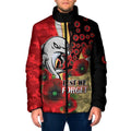Redcliffe Dolphins ANZAC Personalised Padded Jacket Lest We Forget Poppy Camo