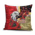 Redcliffe Dolphins ANZAC Personalised Pillow Cover Lest We Forget Poppy Camo