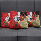 Redcliffe Dolphins ANZAC Personalised Pillow Cover Lest We Forget Poppy Camo