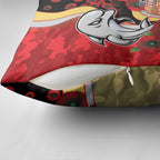 Redcliffe Dolphins ANZAC Personalised Pillow Cover Lest We Forget Poppy Camo