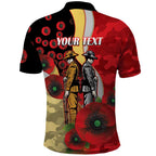 Redcliffe Dolphins ANZAC Personalised Polo Shirt Lest We Forget Poppy Camo