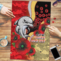 Redcliffe Dolphins ANZAC Personalised Puzzle Lest We Forget Poppy Camo