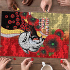 Redcliffe Dolphins ANZAC Personalised Puzzle Lest We Forget Poppy Camo