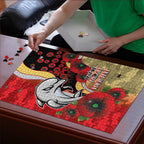 Redcliffe Dolphins ANZAC Personalised Puzzle Lest We Forget Poppy Camo