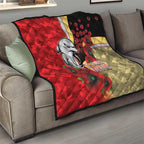 Redcliffe Dolphins ANZAC Personalised Quilt Lest We Forget Poppy Camo