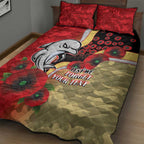 Redcliffe Dolphins ANZAC Personalised Quilt Bed Set Lest We Forget Poppy Camo
