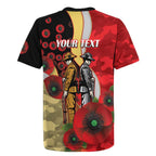 Redcliffe Dolphins ANZAC Personalised Rugby Jersey Lest We Forget Poppy Camo