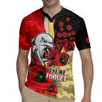 Redcliffe Dolphins ANZAC Personalised Rugby Jersey Lest We Forget Poppy Camo