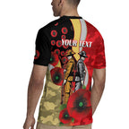 Redcliffe Dolphins ANZAC Personalised Rugby Jersey Lest We Forget Poppy Camo