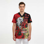 Redcliffe Dolphins ANZAC Personalised Scrub Top Lest We Forget Poppy Camo