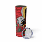 Redcliffe Dolphins ANZAC Personalised Skinny Tumbler Lest We Forget Poppy Camo