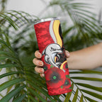 Redcliffe Dolphins ANZAC Personalised Skinny Tumbler Lest We Forget Poppy Camo