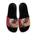 Redcliffe Dolphins ANZAC Personalised Slide Sandals Lest We Forget Poppy Camo