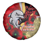 Redcliffe Dolphins ANZAC Personalised Spare Tire Cover Lest We Forget Poppy Camo
