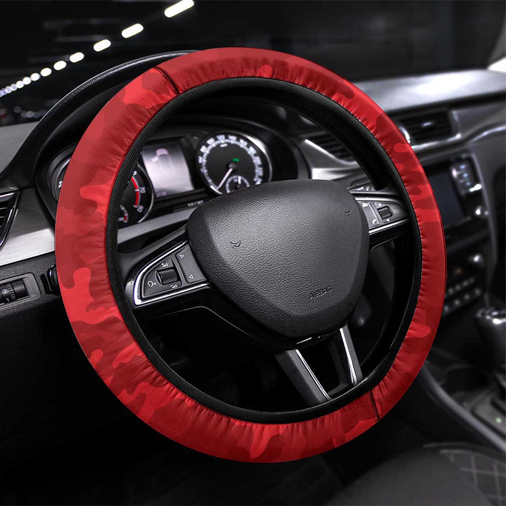Redcliffe Dolphins ANZAC Steering Wheel Cover Lest We Forget Poppy Camo
