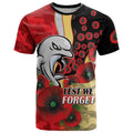 Redcliffe Dolphins ANZAC Personalised T Shirt Lest We Forget Poppy Camo
