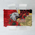 Redcliffe Dolphins ANZAC Personalised Tablecloth Lest We Forget Poppy Camo