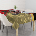 Redcliffe Dolphins ANZAC Personalised Tablecloth Lest We Forget Poppy Camo