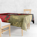 Redcliffe Dolphins ANZAC Personalised Tablecloth Lest We Forget Poppy Camo