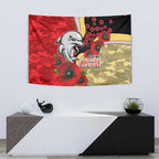 Redcliffe Dolphins ANZAC Personalised Tapestry Lest We Forget Poppy Camo