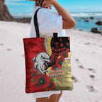 Redcliffe Dolphins ANZAC Personalised Tote Bag Lest We Forget Poppy Camo