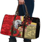 Redcliffe Dolphins ANZAC Personalised Travel Bag Lest We Forget Poppy Camo