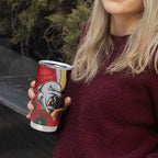 Redcliffe Dolphins ANZAC Personalised Tumbler Cup Lest We Forget Poppy Camo
