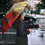 Redcliffe Dolphins ANZAC Personalised Umbrella Lest We Forget Poppy Camo