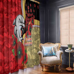 Redcliffe Dolphins ANZAC Personalised Window Curtain Lest We Forget Poppy Camo