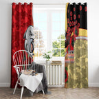 Redcliffe Dolphins ANZAC Personalised Window Curtain Lest We Forget Poppy Camo