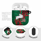 South Sydney Rabbitohs ANZAC Personalised AirPods Case Lest We Forget Poppy Camo