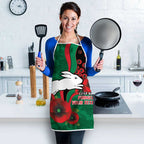South Sydney Rabbitohs ANZAC Personalised Apron Lest We Forget Poppy Camo