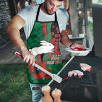 South Sydney Rabbitohs ANZAC Personalised Apron Lest We Forget Poppy Camo