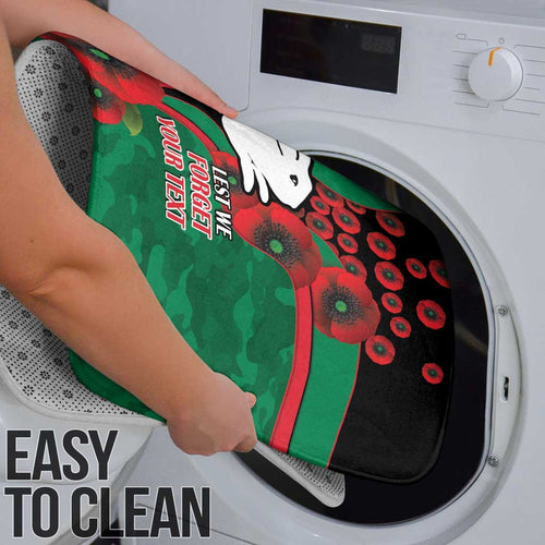 South Sydney Rabbitohs ANZAC Personalised Bathroom Set Lest We Forget Poppy Camo