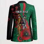 South Sydney Rabbitohs ANZAC Personalised Blazer Lest We Forget Poppy Camo