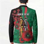 South Sydney Rabbitohs ANZAC Personalised Blazer Lest We Forget Poppy Camo