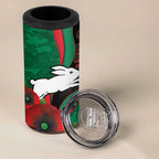 South Sydney Rabbitohs ANZAC Personalised 4 in 1 Can Cooler Tumbler Lest We Forget Poppy Camo