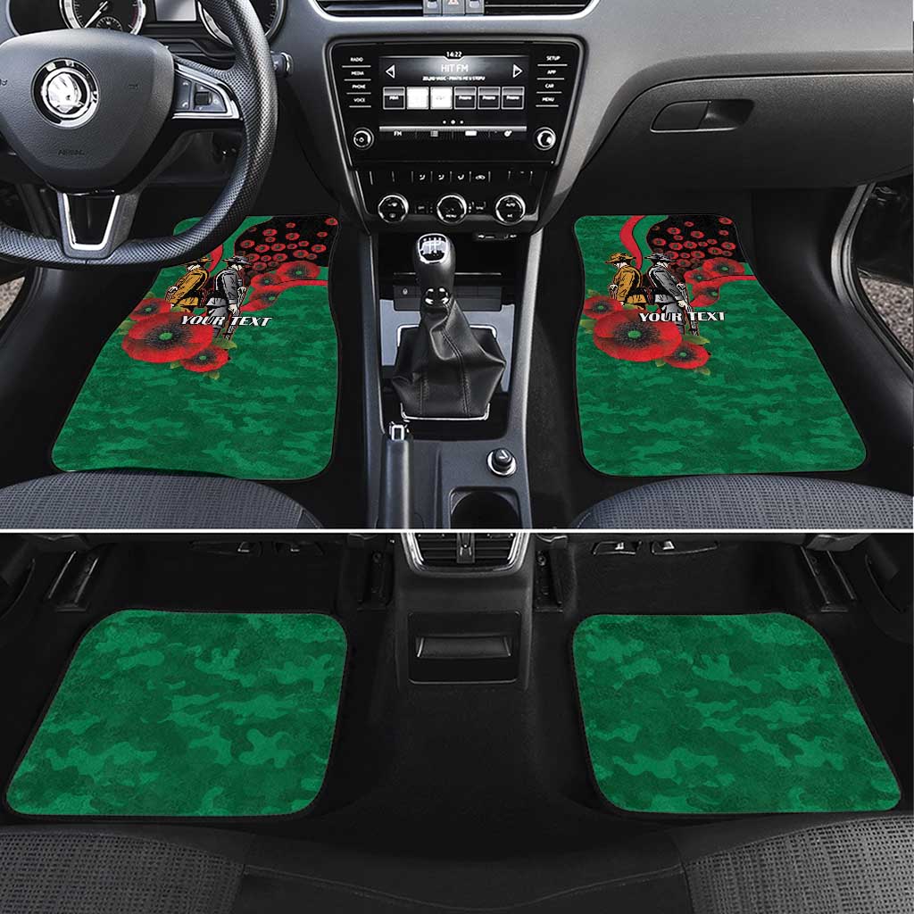 South Sydney Rabbitohs ANZAC Personalised Car Mats Lest We Forget Poppy Camo