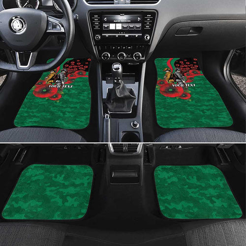 South Sydney Rabbitohs ANZAC Personalised Car Mats Lest We Forget Poppy Camo