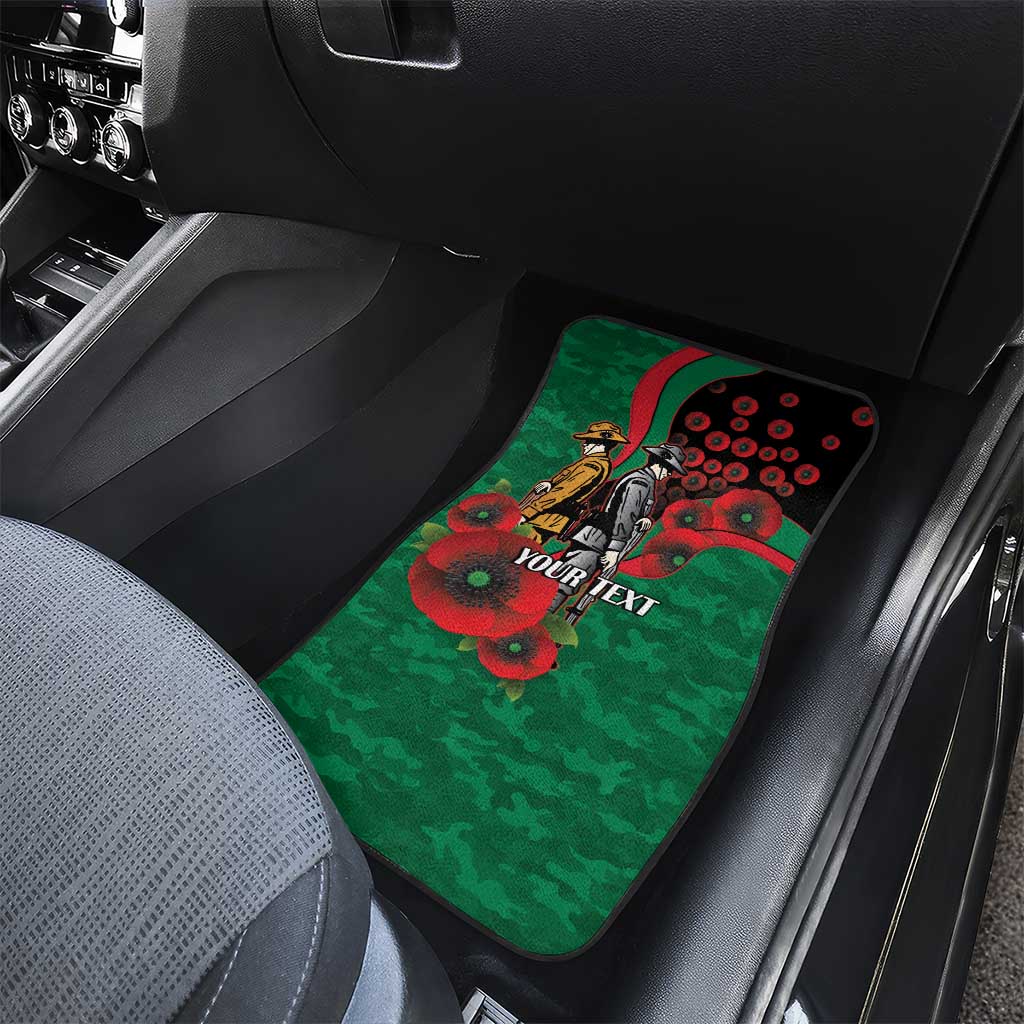 South Sydney Rabbitohs ANZAC Personalised Car Mats Lest We Forget Poppy Camo