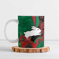 South Sydney Rabbitohs ANZAC Personalised Ceramic Mug Lest We Forget Poppy Camo